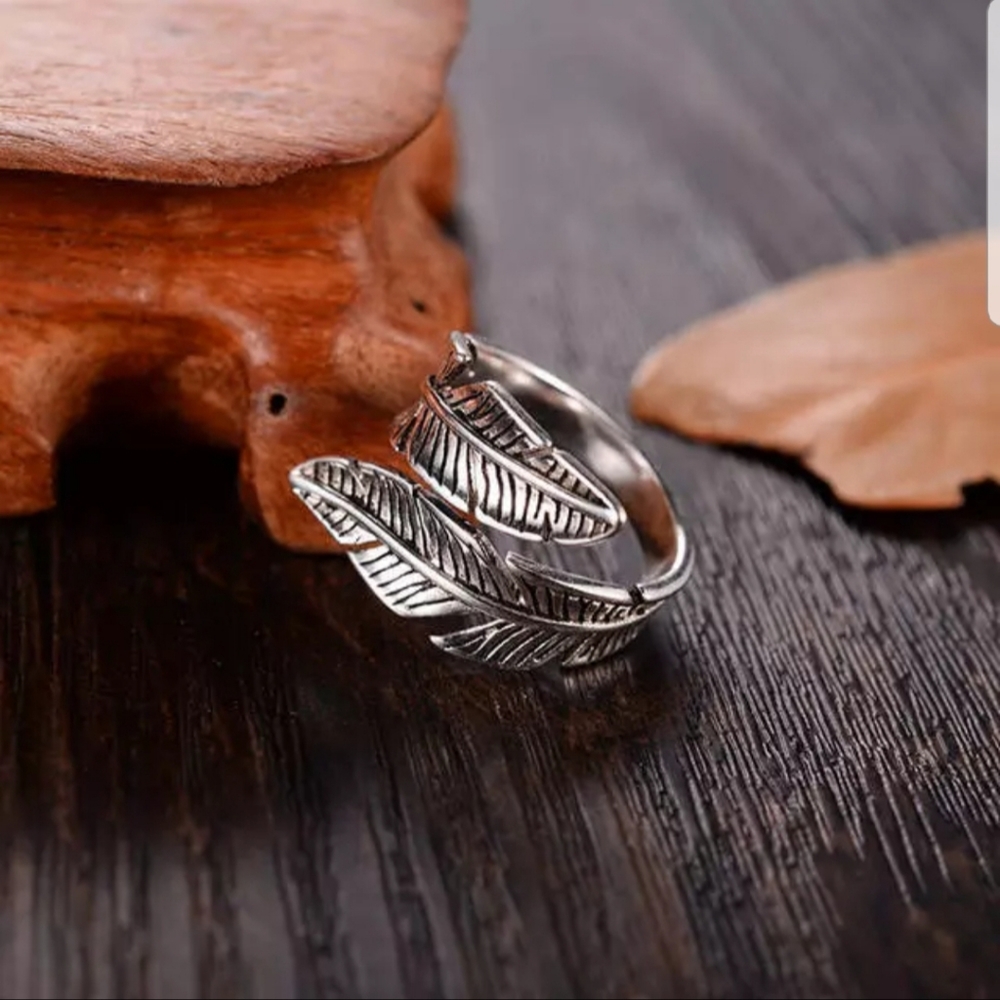 Beautiful 925 sterling silver feather ring!!! - Picture 7 of 7